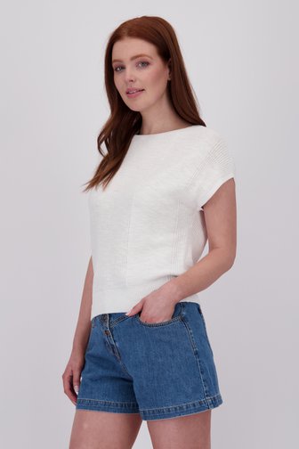 Pull sans manches en maille blanche de Libelle pour Femmes