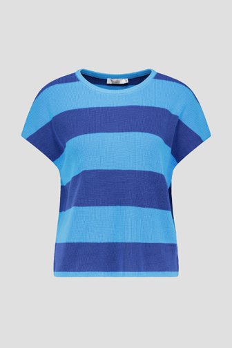 Pull sans manches rayé bleu de Liberty Loving nature pour Femmes