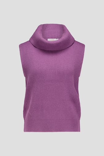 Photo produit 1 de Pull sans manches violet à col roulé de Libelle pour Femmes
