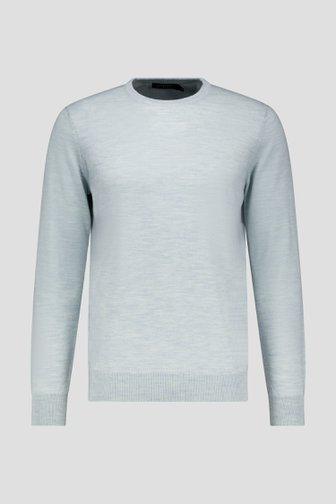 Pull tricot fin vert clair à col rond de Dansaert Black pour Hommes