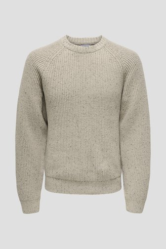 Photo produit 1 de Pull tricoté beige de Only & Sons pour Hommes