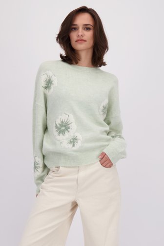 Le devant de Pull vert avec motif floral blanc de JDY pour Femmes