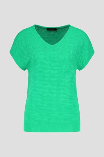 Pull vert avec structure ondulée de Claude Arielle pour Femmes