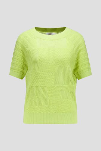 Pull vert citron à motif ajouré de Libelle pour Femmes