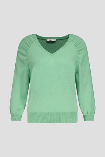 Pull vert clair à manches ballon de Louise pour Femmes