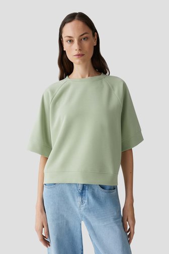 Pull vert clair à manches mi-longues de Opus pour Femmes
