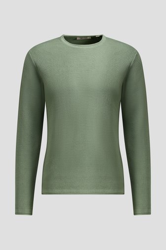 Photo produit 1 de Pull vert clair en maille structurée avec col rond de Only & Sons pour Hommes