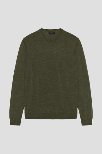 Photo produit 1 de Pull vert en laine mérinos de Matinique pour Hommes