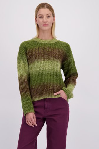 Le devant de Pull vert en maille de More & More pour Femmes
