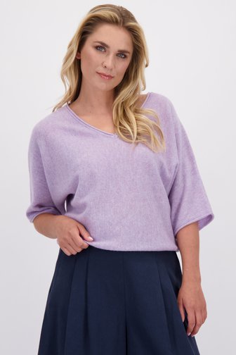 Le devant de Pull violet en laine de Libelle pour Femmes