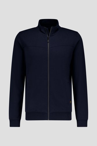Pull zippé bleu foncé de Liberty Island pour Hommes