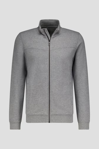 Pull zippé gris clair	 de Liberty Island pour Hommes
