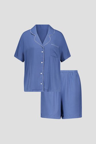 Pyjama bleu avec short de Liberty Island pour Femmes