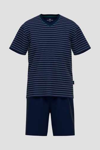 Pyjama bleu avec T-shirt et short de Liberty Island pour Hommes