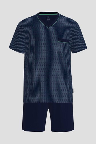Photo produit 1 de Pyjama bleu avec T-shirt et short de Liberty Island pour Hommes