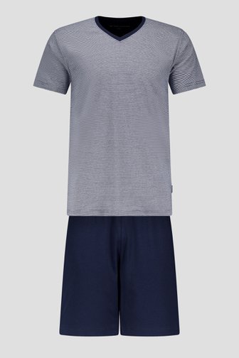 Pyjama bleu foncé avec T-shirt et short de Tom Tailor pour Hommes
