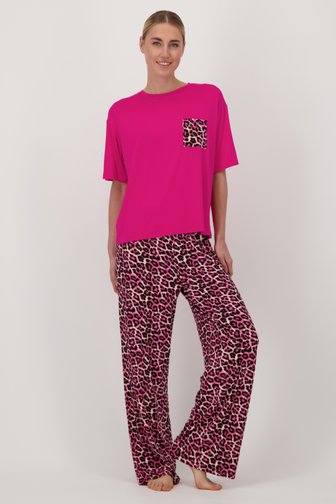 Pyjama rose avec imprimé léopard de Liberty Island pour Femmes
