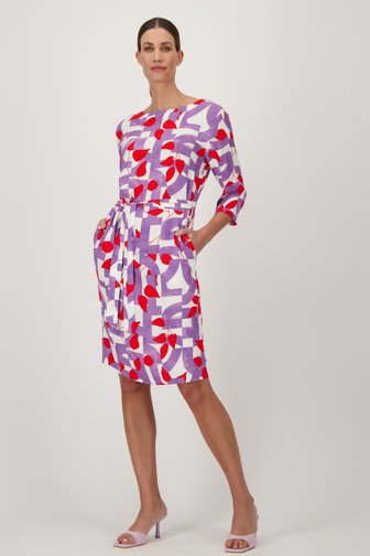 Robe à imprimé rouge-violet de D'Auvry pour Femmes