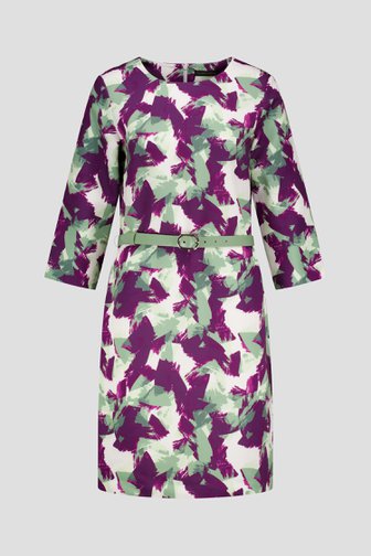 Robe à imprimé violet-vert de Claude Arielle pour Femmes