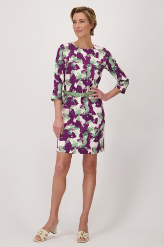 Robe à imprimé violet-vert de Claude Arielle pour Femmes