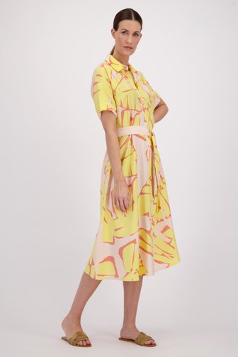 Robe à motif jaune-rose de D'Auvry pour Femmes