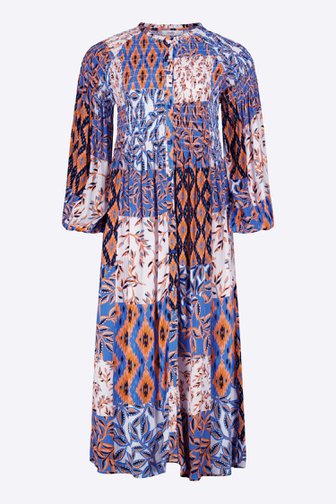 Robe avec imprimé orange-bleu de Libelle pour Femmes