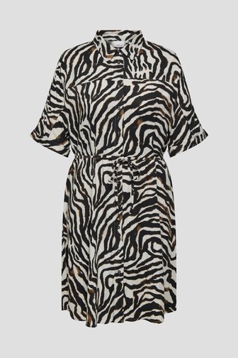 Photo produit 1 de Robe beige à imprimé noir-marron de ONLY Carmakoma pour Femmes