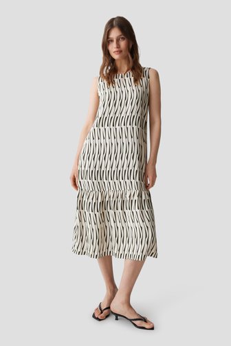 Le devant de Robe beige avec motif graphique de Opus pour Femmes