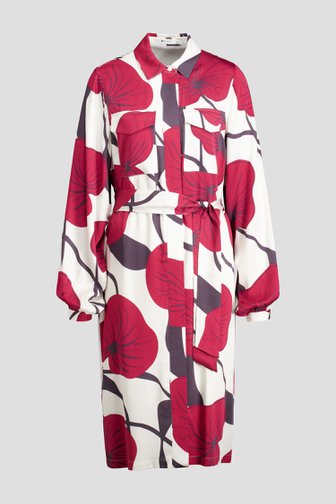 Photo produit 1 de Robe blanche à motif floral rouge de D'Auvry pour Femmes