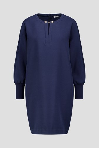 Le devant de Robe bleu foncé avec boutons dorés de D'Auvry pour Femmes