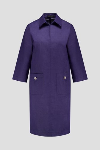 Le devant de Robe bleue à manches 3/4 de Claude Arielle pour Femmes