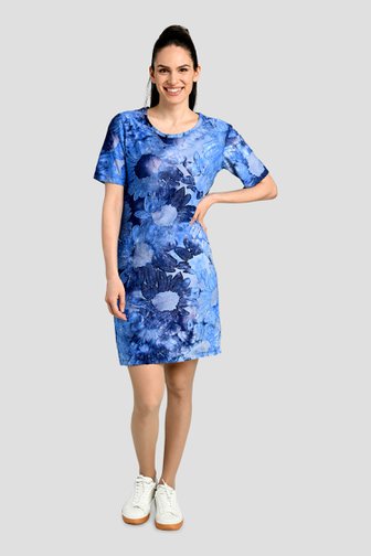 Robe bleue avec motif floral ascendant de Bicalla pour Femmes