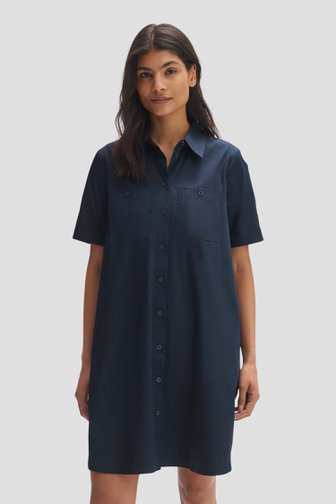 Robe chemise à manches courtes bleu foncé de Opus pour Femmes