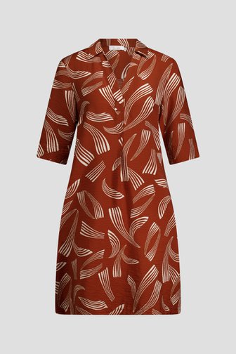 Le devant de Robe couleur rouille avec aspect soyeux de Liberty Loving nature pour Femmes