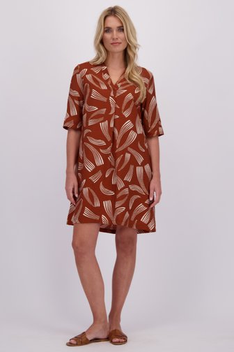 Le devant de Robe couleur rouille avec aspect soyeux de Liberty Loving nature pour Femmes