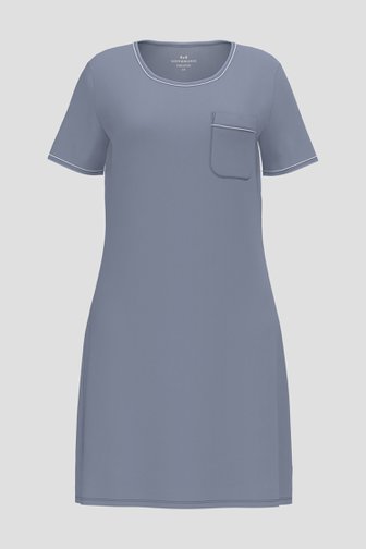 Robe de nuit bleue à manches courtes de Liberty Island pour Femmes