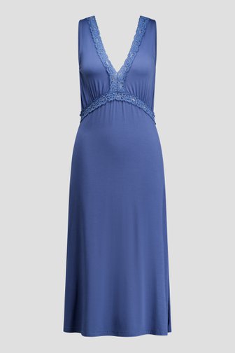 Le devant de Robe de nuit midi bleue de Liberty Island pour Femmes