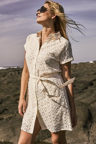 Robe écrue en broderie anglaise de D'Auvry pour Femmes