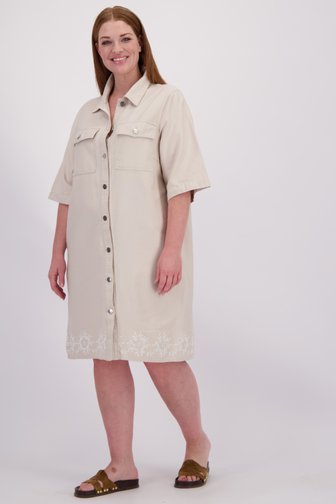 Le devant de Robe en jean beige de ONLY Carmakoma pour Femmes