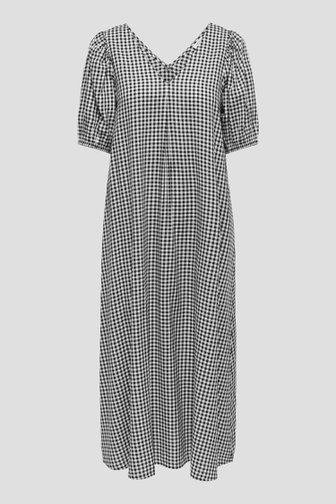 Le devant de Robe longue à motif à carreaux noir et blanc de JDY pour Femmes