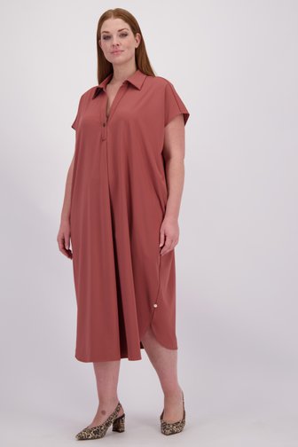 Le devant de Robe longue bordeaux en tissu stretch de Yest Curve pour Femmes