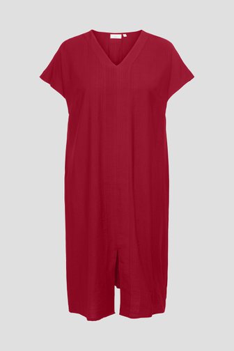 Le devant de Robe longue rouge de ONLY Carmakoma pour Femmes