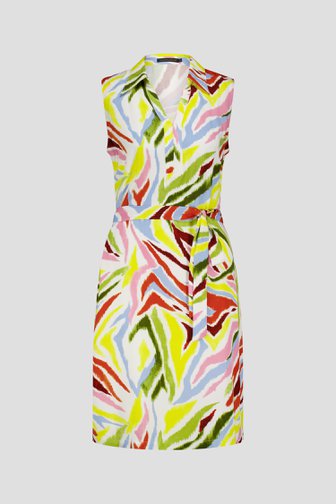 Robe mi-longue à imprimé coloré  de Claude Arielle pour Femmes