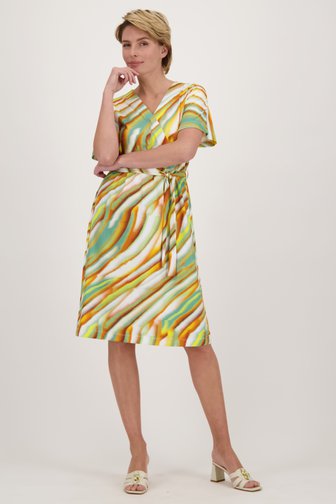 Robe mi-longue avec imprimé coloré de Claude Arielle pour Femmes