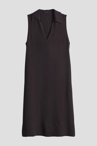 Le devant de Robe midi marron en lin de Opus pour Femmes