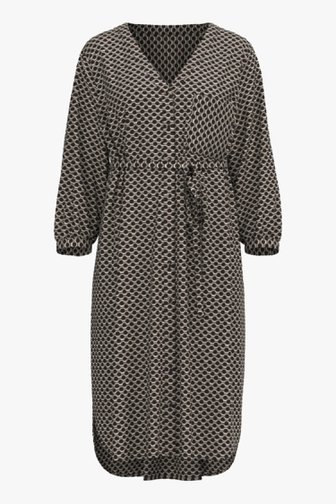Robe noire à imprimé blanc de Only Carmakoma pour Femmes