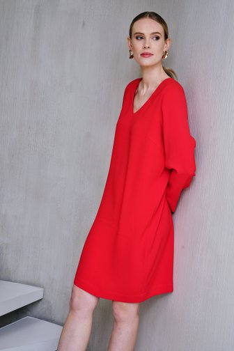 Robe rouge à manches longues de D'Auvry pour Femmes