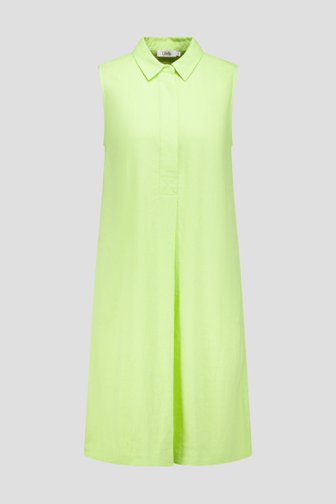Robe sans manches vert clair à col chemise de Libelle pour Femmes