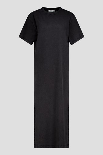 Le devant de Robe T-shirt gris délavé de Louise pour Femmes