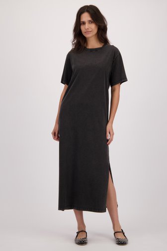 Le devant de Robe T-shirt gris délavé de Louise pour Femmes